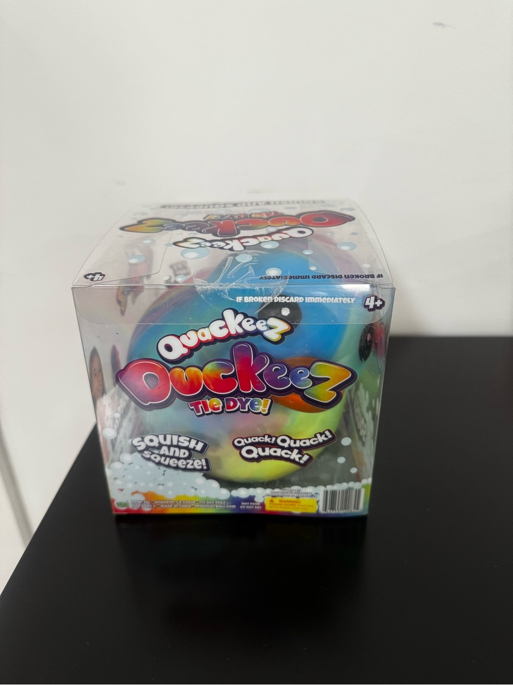 Quackeez duckeez tie-dye duck squishy, viral sensory fidget toy brand new